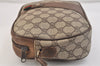 Authentic GUCCI Web Sherry Line Clutch Hand Bag Purse GG PVC Leather Brown 1408L