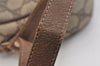 Authentic GUCCI Web Sherry Line Clutch Hand Bag Purse GG PVC Leather Brown 1408L