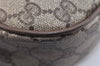 Authentic GUCCI Web Sherry Line Clutch Hand Bag Purse GG PVC Leather Brown 1408L