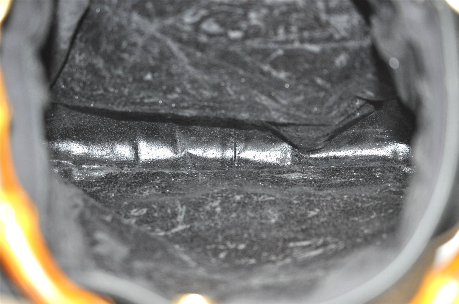 Authentic GUCCI Bamboo 2Way Shoulder Tote Bag Suede Leather Black Junk 1409I