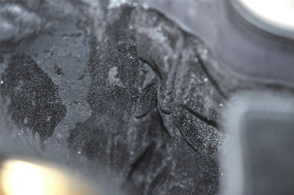 Authentic GUCCI Bamboo 2Way Shoulder Tote Bag Suede Leather Black Junk 1409I