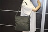 Authentic PRADA Vintage Nylon Shoulder Tote Bag Purse Khaki Green 1409K