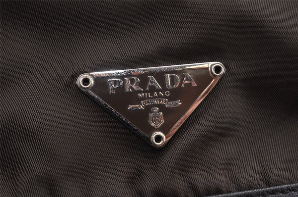 Authentic PRADA Nylon Leather Shoulder Cross Body Bag Khaki Green 1410K