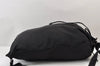 Authentic PRADA Vintage Nylon Leather Drawstring Backpack Black 1413K