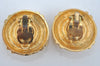 Authentic CHANEL Imitation Pearl Clip-On Earrings CC Logo Gold Plated Box 1414J