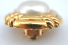 Authentic CHANEL Imitation Pearl Clip-On Earrings CC Logo Gold Plated Box 1414J