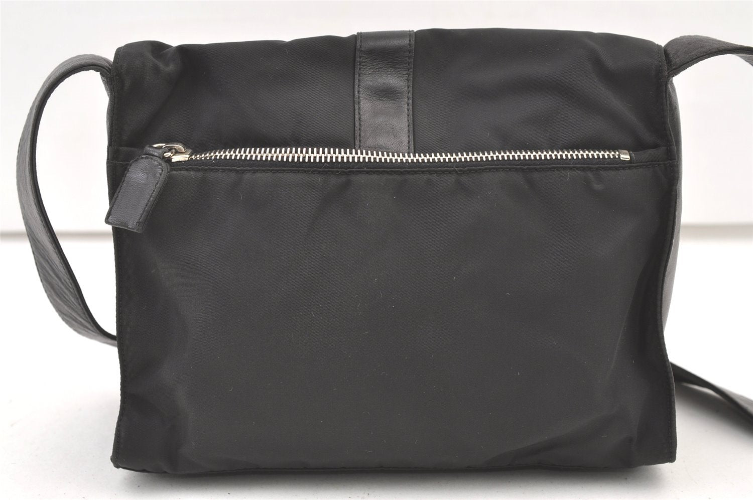 Authentic PRADA Vintage Nylon Leather Shoulder Bag Purse Black 1415K