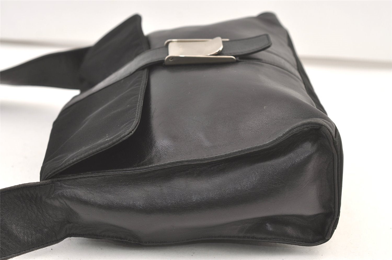 Authentic PRADA Vintage Nylon Leather Shoulder Bag Purse Black 1415K