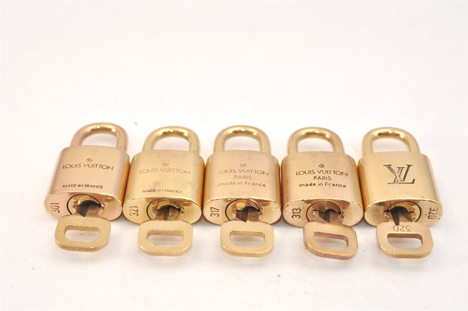 Authentic Louis Vuitton Padlock & Keys 10Set LV 1415L