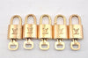 Authentic Louis Vuitton Padlock & Keys 10Set LV 1415L