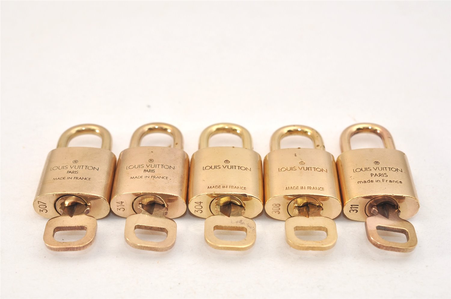 Authentic Louis Vuitton Padlock & Keys 10Set LV 1415L