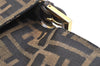 Authentic FENDI Zucca Mamma Baguette Shoulder Bag Canvas Leather Brown 1416I