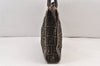 Authentic FENDI Vintage Zucca Hand Tote Bag Canvas Leather Brown 1416K