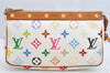 Louis Vuitton Monogram Multicolor Pochette Accessoires Pouch M92649 White 1417K