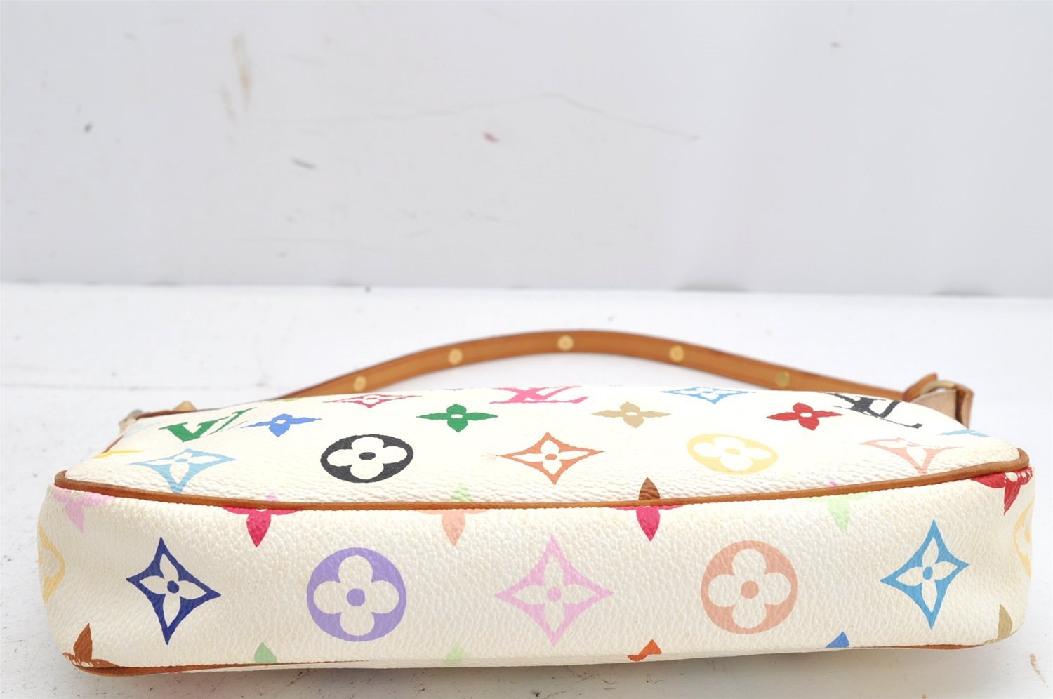 Louis Vuitton Monogram Multicolor Pochette Accessoires Pouch M92649 White 1417K