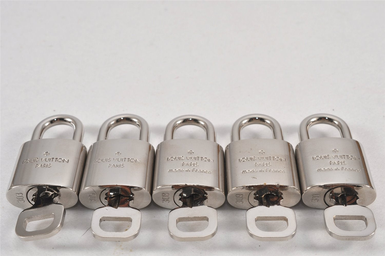 Authentic Louis Vuitton Padlock & Keys 10Set LV 1417L