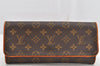 Authentic Louis Vuitton Monogram Pochette Twin GM Shoulder Bag M51852 LV 1418K