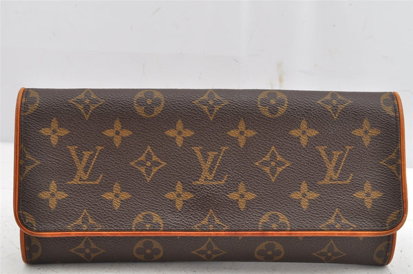 Authentic Louis Vuitton Monogram Pochette Twin GM Shoulder Bag M51852 LV 1418K