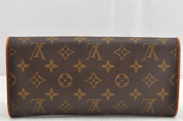 Authentic Louis Vuitton Monogram Pochette Twin GM Shoulder Bag M51852 LV 1418K