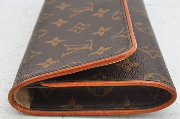 Authentic Louis Vuitton Monogram Pochette Twin GM Shoulder Bag M51852 LV 1418K