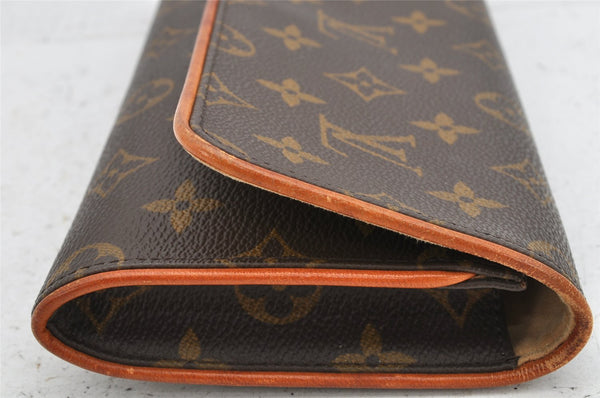 Authentic Louis Vuitton Monogram Pochette Twin GM Shoulder Bag M51852 LV 1418K