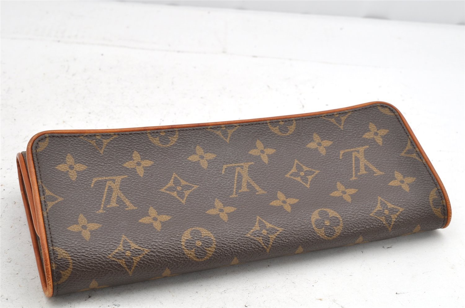 Authentic Louis Vuitton Monogram Pochette Twin GM Shoulder Bag M51852 LV 1418K