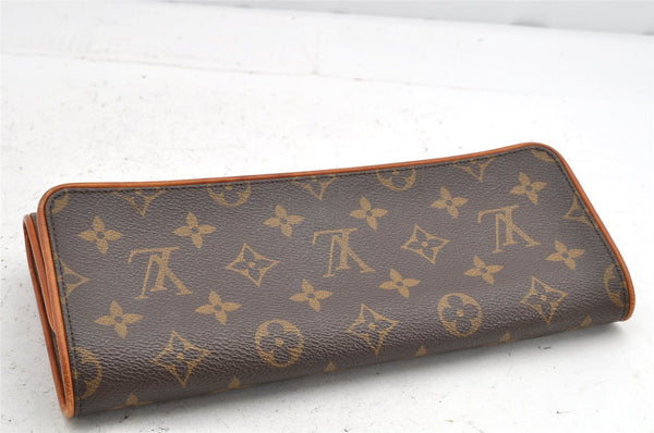 Authentic Louis Vuitton Monogram Pochette Twin GM Shoulder Bag M51852 LV 1418K