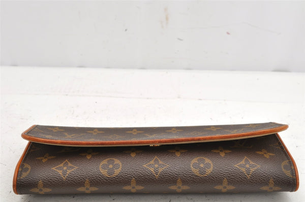 Authentic Louis Vuitton Monogram Pochette Twin GM Shoulder Bag M51852 LV 1418K