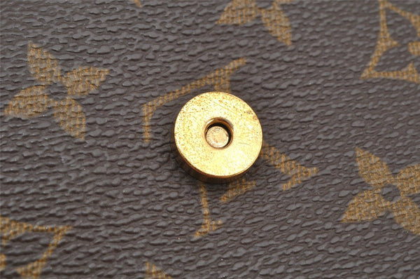 Authentic Louis Vuitton Monogram Pochette Twin GM Shoulder Bag M51852 LV 1418K