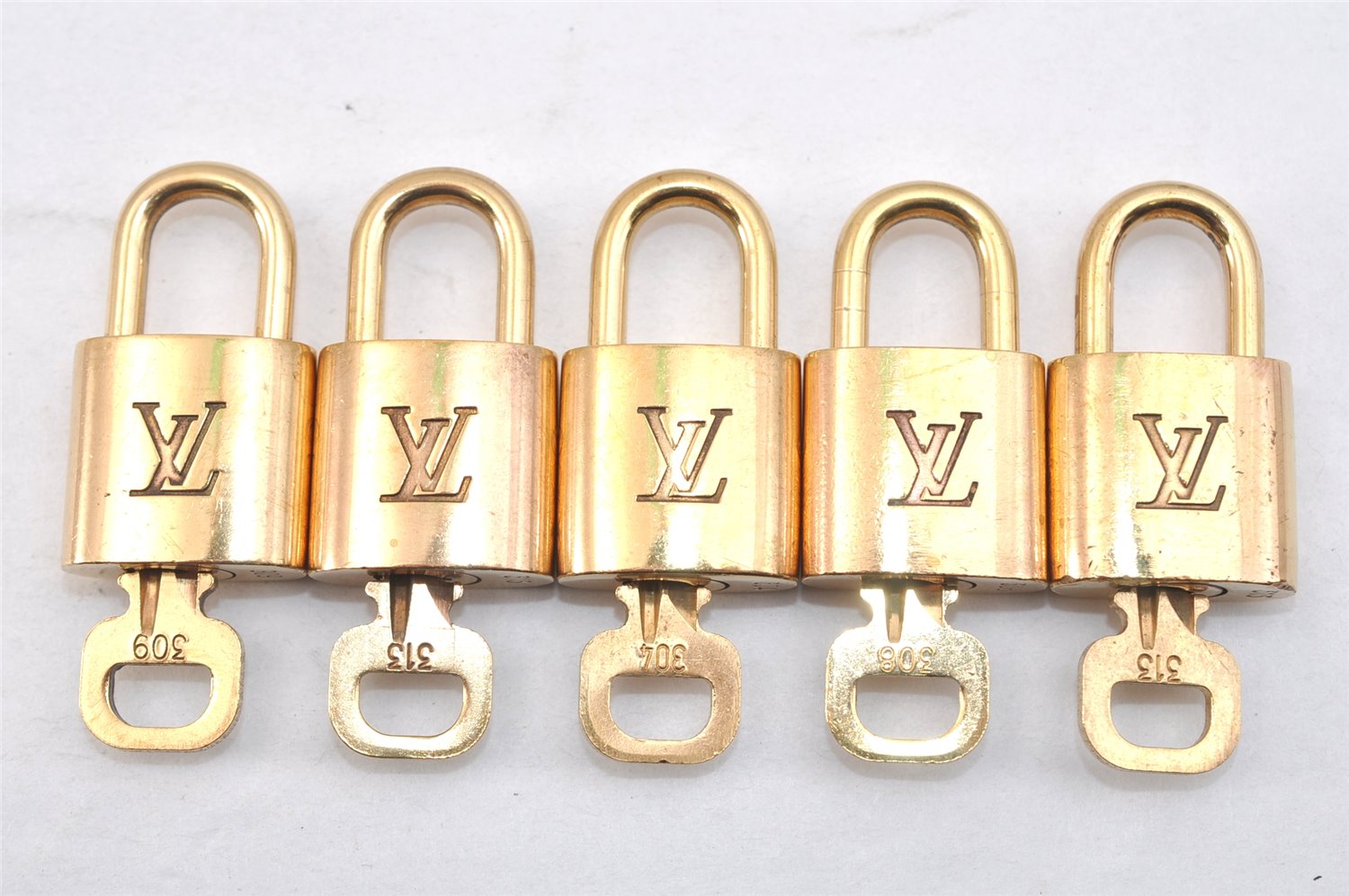 Authentic Louis Vuitton Padlock & Keys 10Set LV 1418L