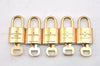 Authentic Louis Vuitton Padlock & Keys 10Set LV 1418L