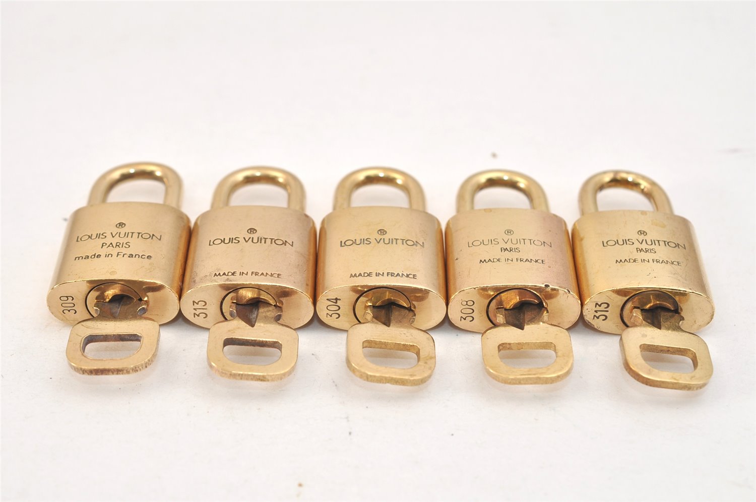 Authentic Louis Vuitton Padlock & Keys 10Set LV 1418L