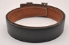 Authentic HERMES Constance Leather Belt Size 75cm 29.5" Black Brown Box 1419J