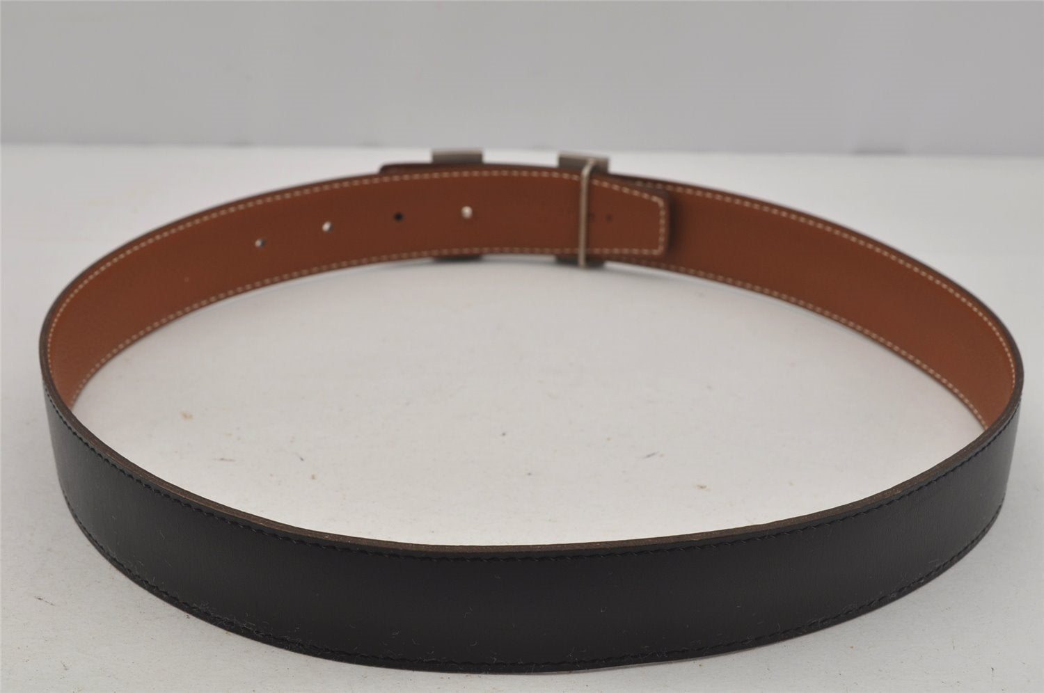 Authentic HERMES Constance Leather Belt Size 75cm 29.5