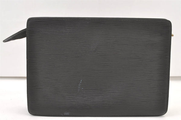 Authentic Louis Vuitton Epi Pochette Homme Clutch Hand Bag Black M52522 LV 1420K