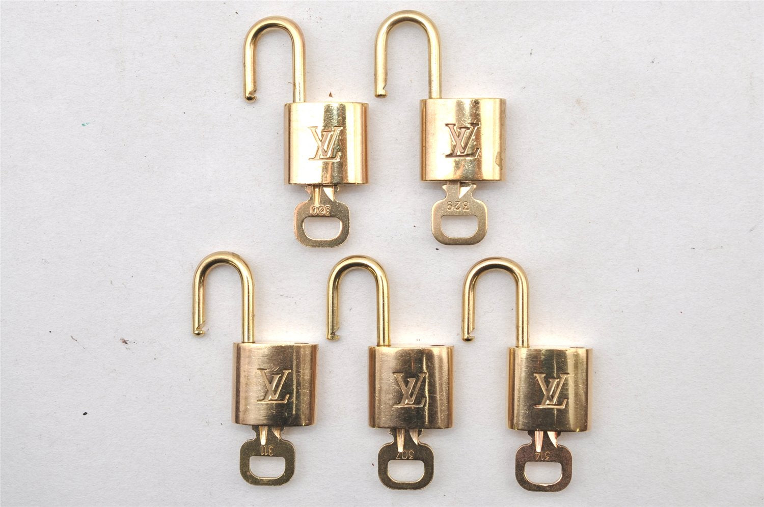 Authentic Louis Vuitton Padlock & Keys 10Set LV 1421L