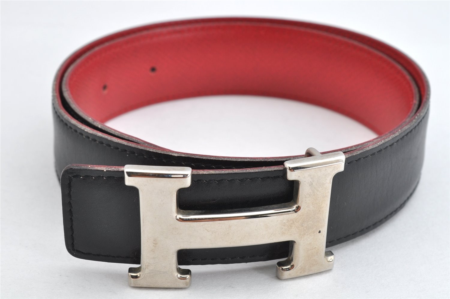 Authentic HERMES Constance Leather Belt Size 65cm 25.6