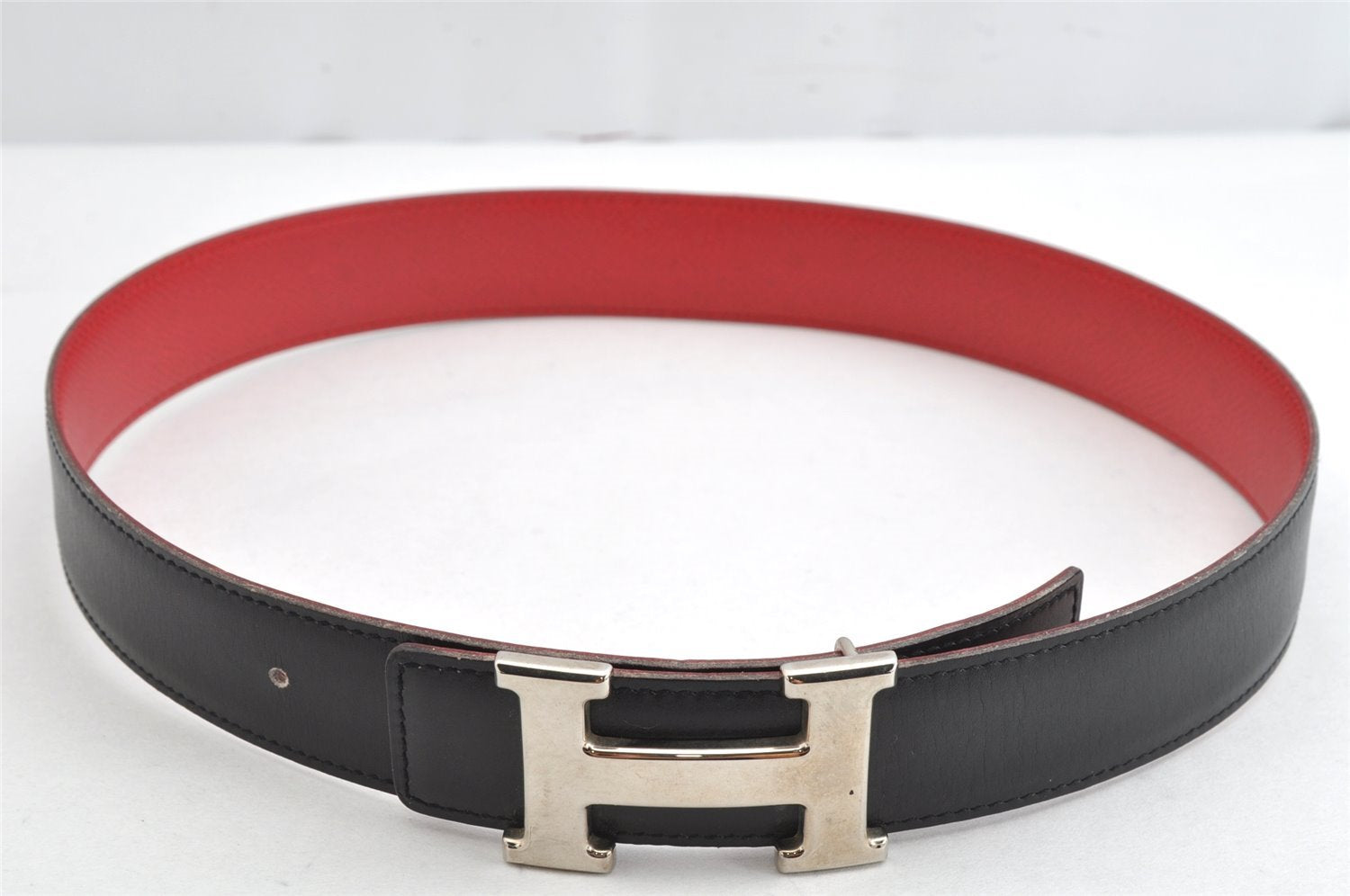 Authentic HERMES Constance Leather Belt Size 65cm 25.6