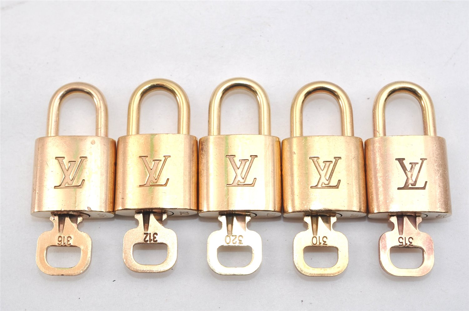 Authentic Louis Vuitton Padlock & Keys 10Set LV 1422L