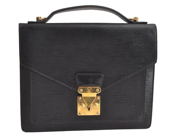 Authentic Louis Vuitton Epi Monceau 2Way Shoulder Hand Bag Red M52127 LV 1423J