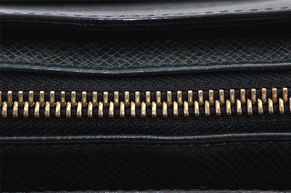 Authentic Louis Vuitton Taiga Baikal Clutch Bag Green M30184 LV 1423K