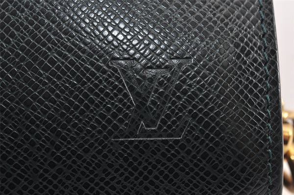 Authentic Louis Vuitton Taiga Baikal Clutch Bag Green M30184 LV 1423K