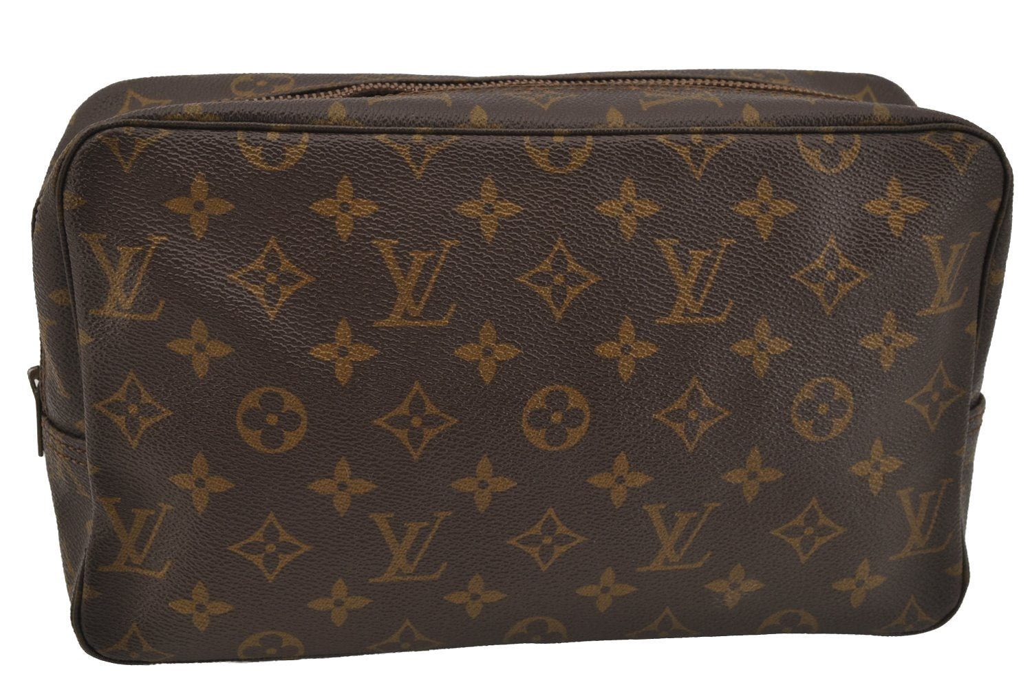 Auth Louis Vuitton Monogram Trousse Toilette 28 Clutch Hand Bag Old Model 1424J