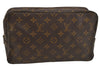 Auth Louis Vuitton Monogram Trousse Toilette 28 Clutch Hand Bag Old Model 1424J