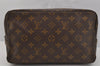 Auth Louis Vuitton Monogram Trousse Toilette 28 Clutch Hand Bag Old Model 1424J