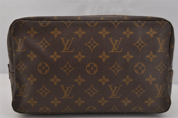 Auth Louis Vuitton Monogram Trousse Toilette 28 Clutch Hand Bag Old Model 1424J
