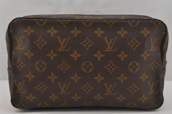 Auth Louis Vuitton Monogram Trousse Toilette 28 Clutch Hand Bag Old Model 1424J