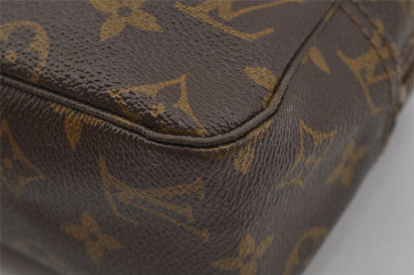 Auth Louis Vuitton Monogram Trousse Toilette 28 Clutch Hand Bag Old Model 1424J
