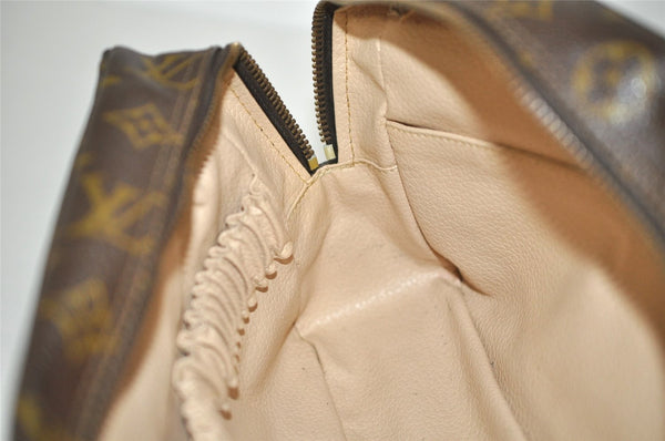 Auth Louis Vuitton Monogram Trousse Toilette 28 Clutch Hand Bag Old Model 1424J