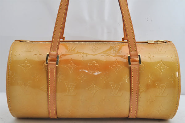 Authentic Louis Vuitton Vernis Bedford Hand Bag Yellow Beige M91006 LV 1424K